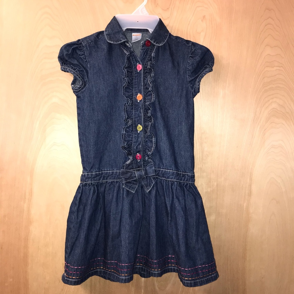Gymboree Denim Button Dress Sz 6